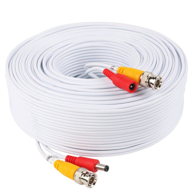 Postta BNC Video Power Cable (2 Pack 150 Feet) Video Security Camera Cable Wire with Four Connectors for CCTV DVR Surveillance System - Image 3